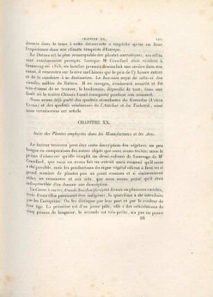 Chapitre XX. Suite des plantes employées dans les manufactures et les arts
