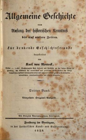 Allgemeine Geschichte : vom Anfang der historischen Kenntniß bis auf unsere Zeiten ; für denkende Geschichtsfreunde, 3
