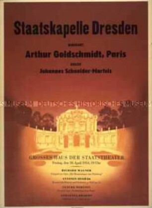 Veranstaltung der Staatskapelle Dresden mit dem Dirigenten Arthur Goldschmidt aus Paris