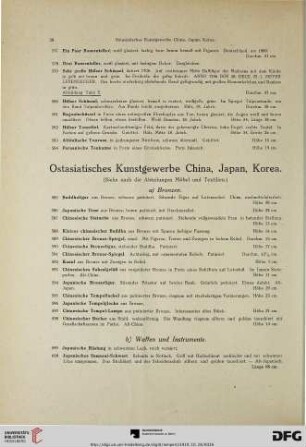 Ostasiatisches Kunstgewerbe China, Japan, Korea (Nr. 585-716)