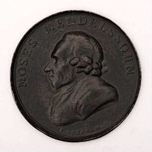 Gedenkmedaille auf den Philosophen Moses Mendelssohn