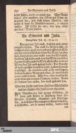 An Simonis und Judae