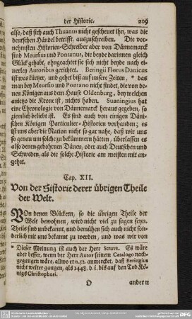 Cap. XII. Von der Historie derer übrigen Theile der Welt