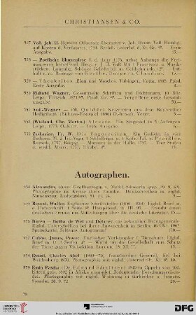 Autographen (Nr. 534-552)
