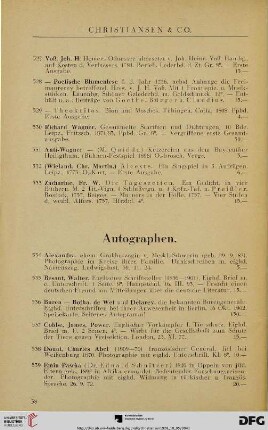 Autographen (Nr. 534-552)