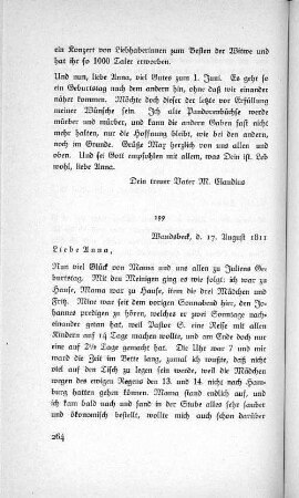 199 Wandsbeck, d. 17. August 1811