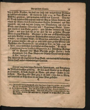 IX. Hierauf mag denn folgen Friderich Oppermann ...