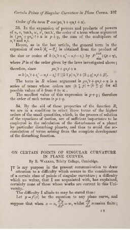 On certain points of singular curvature in plane curves.