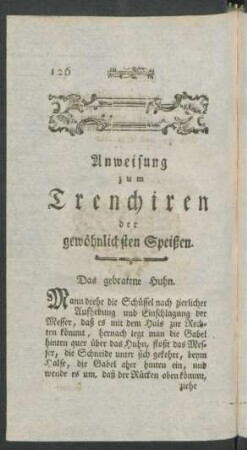 Anweisung zum Trenchiren der gewöhnlichsten Speißen