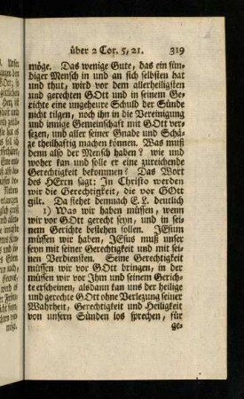 319-333, Was wir haben müssen, wenn wir vor Gott gerecht seyn...