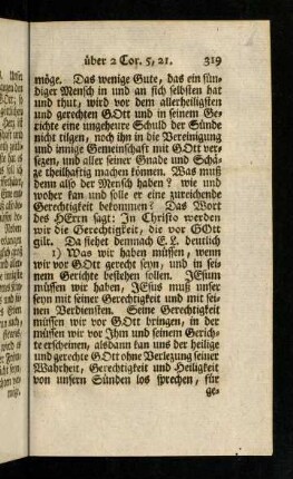 319-333, Was wir haben müssen, wenn wir vor Gott gerecht seyn...