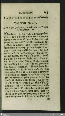 Das XVII. Kapitel. Vom Thal Josaphat, dem Grabe der Jungfrau Mariä u. s. w.