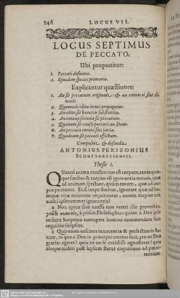 Locus Septimus De Peccato