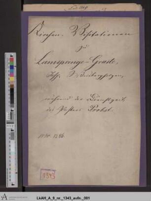 Lamspringe (mit Graste): Visitationsakten