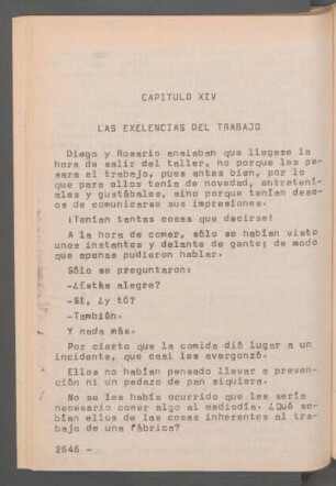 Capítulo XIV - Las excelencias del trabajo