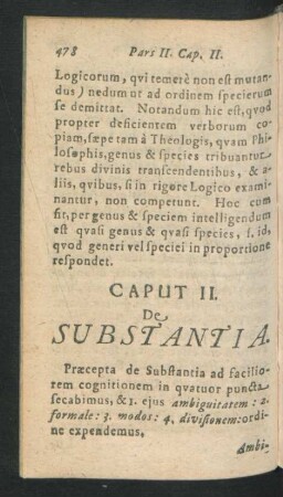 Caput II. De Substantia.