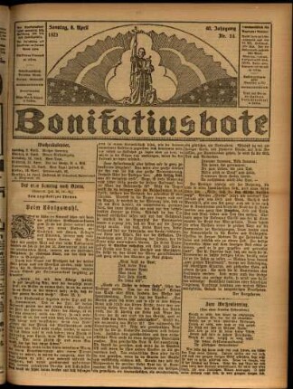 Ausgabe vom Sonntag, den 08. April 1923.