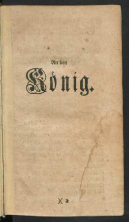 An den König