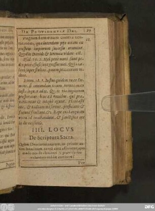 IIII. Locus De Scriptura Sacra.