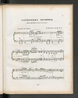 Schweizer's Heimweh.
