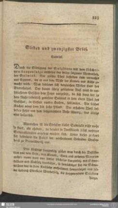 Sieben und zwanzigster Brief. Salmiak