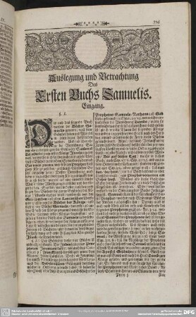 Auslegung und Betrachtung Des Ersten Buchs Samuelis