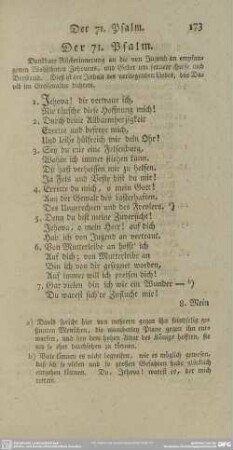 Der 71. Psalm