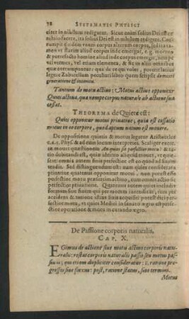 De Passione corporis naturalis, Cap. X.