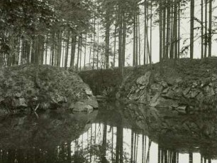 Westerzgebirge, bei Tannenbergsthal-Gottesberg, wassergefüllte Waschbleipinge