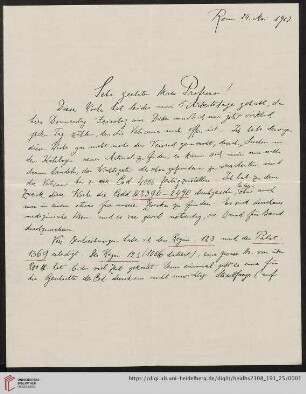 Brief von Fritz Saxl an Franz Boll