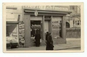 Textilwaren Berta Achtmann (Fleiner Straße 45 / Ecke Kirchbrunnenstraße)
