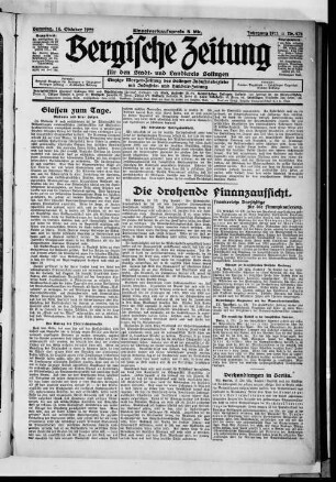 Bergische Zeitung. 1922-1935