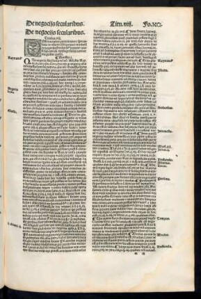 De negociis secularibus. Titulus. viii.