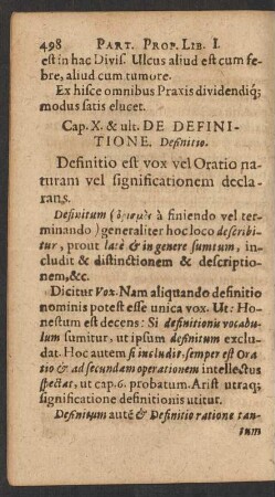 Cap. X. & ultim. De Definitione.