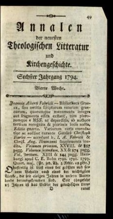 Vierte Woche