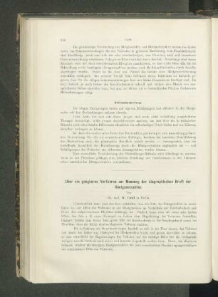 Über ein gangbares Verfahren zur Messung der diagraphischen Kraft der Röntgenstrahlen.