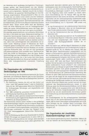 Die Organisation der archäologischen Denkmalpflege vor 1908