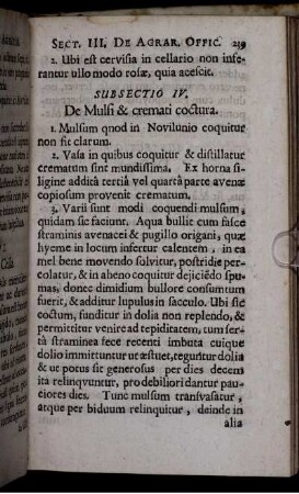 Subsectio IV. De Mulsi & cremati coctura