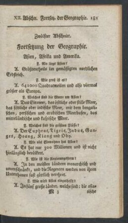Zwölfter Abschnitt. Fortsetzung der Geographie.