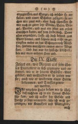 Die IX. Classe