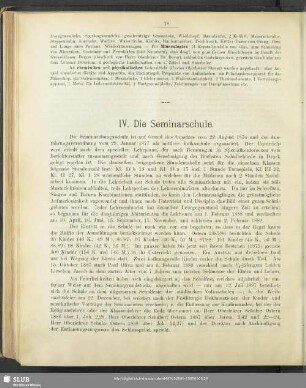 IV. Die Seminarschule