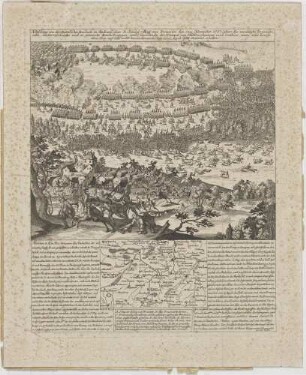 Abbildung von der Bataille bei Rosbach in Sachsen, alwo Se. Königl. Maj: von Preussen den 5ten November 1757 über die vereinigte Französi=/ sche, Oesterreichische und so genannte Reichstruppen unter Commando der Prinzen von Hildburghausen und Soubise, einen sehr herrli=/ chen Sieg, auf eine recht bewunderungswürdige weise, durch Göttl. Beistand, er