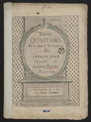 Trois quatuors, pour deux violons, alto et violoncelle, op. 17