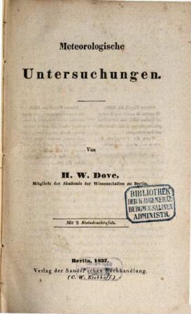 Meteorologische Untersuchungen