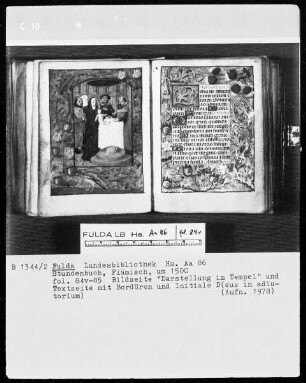 Stundenbuch — Darstellung im Tempel, Folio 84verso