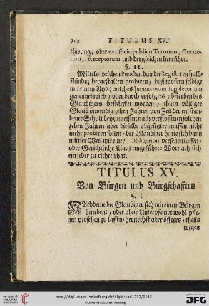 Titulus XV