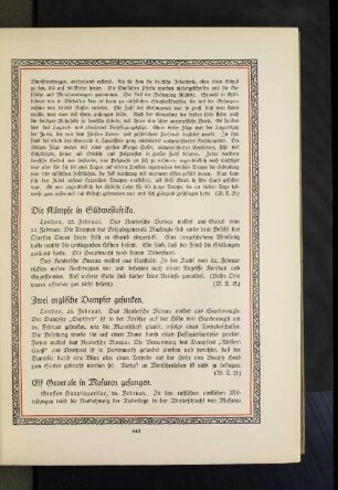 Zwei englische Dampfer gesunken.