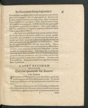 Caput Decimum Octavum. Docetur quomodo hic sumatur vox sororis.