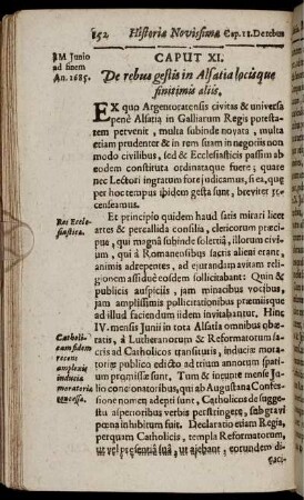 Caput XI. De Rebus gestis in Alsatia locisque finitimis aliis