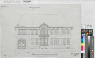Münster (Münster) Landsberger Hof Bestandszeichnung Straßenansicht 1939 1 : 50 50 x 74 Zeichnung Knoke KSM Nr. 1650